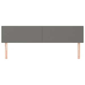 mode tendance VidaXL Têtes De Lit 2 Pcs Gris Foncé 80x5x78/88 Cm Tissu 11