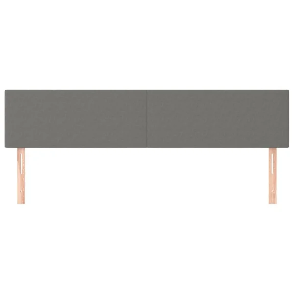 mode tendance VidaXL Têtes De Lit 2 Pcs Gris Foncé 80x5x78/88 Cm Tissu 4