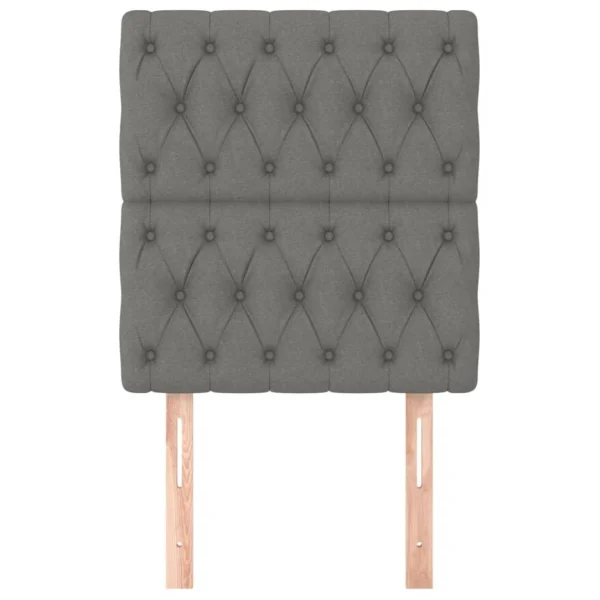 à prix réduits VidaXL Têtes De Lit 2 Pcs Gris Foncé 80x7x78/88 Cm Tissu 4