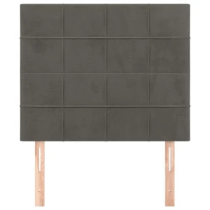 VidaXL Têtes De Lit 2 Pcs Gris Foncé 90x5x78/88 Cm Velours garantis authentique 11