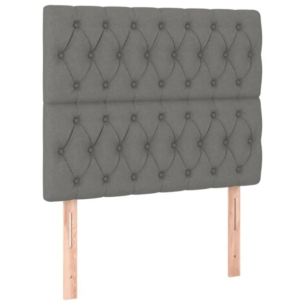 VidaXL Têtes De Lit 2 Pcs Gris Foncé 90x7x78/88 Cm Tissu Acheter Maintenant 3