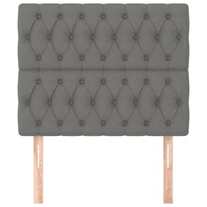VidaXL Têtes De Lit 2 Pcs Gris Foncé 90x7x78/88 Cm Tissu Acheter Maintenant 11