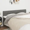 prix le plus bas VidaXL Têtes De Lit 2 Pcs Gris Foncé 90x7x78/88 Cm Tissu 19