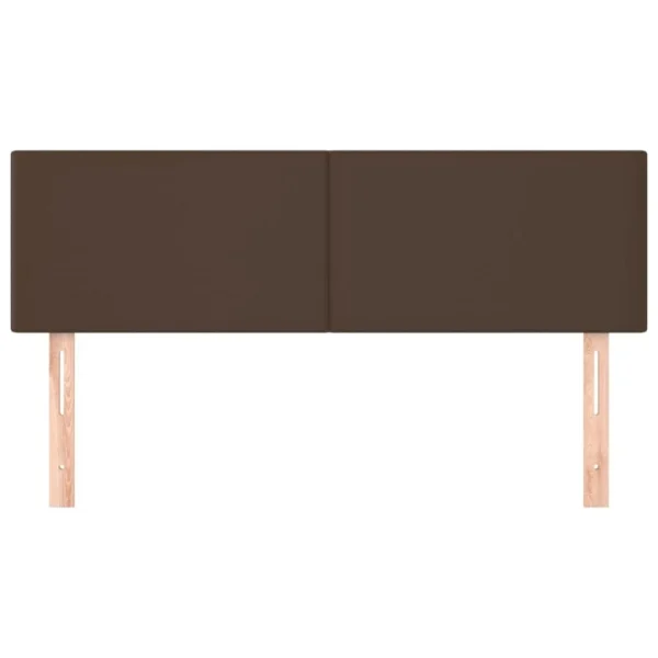 achetez VidaXL Têtes De Lit 2 Pcs Marron 72x5x78/88 Cm Similicuir 4