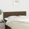 VidaXL Têtes De Lit 2 Pcs Marron Foncé 72x7x78/88 Cm Tissu en ligne 17