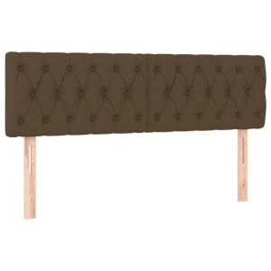 VidaXL Têtes De Lit 2 Pcs Marron Foncé 72x7x78/88 Cm Tissu en ligne 9