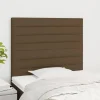 Retour Gratuit VidaXL Têtes De Lit 2 Pcs Marron Foncé 80x5x78/88 Cm Tissu 14