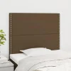 VidaXL Têtes De Lit 2 Pcs Marron Foncé 80x5x78/88 Cm Tissu solde en ligne 16