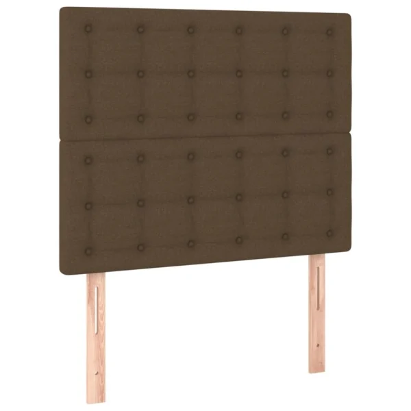 VidaXL Têtes De Lit 2 Pcs Marron Foncé 90x5x78/88 Cm Tissu grande promotion 3
