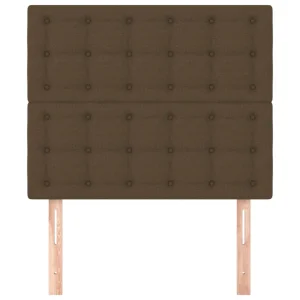 VidaXL Têtes De Lit 2 Pcs Marron Foncé 90x5x78/88 Cm Tissu grande promotion 11