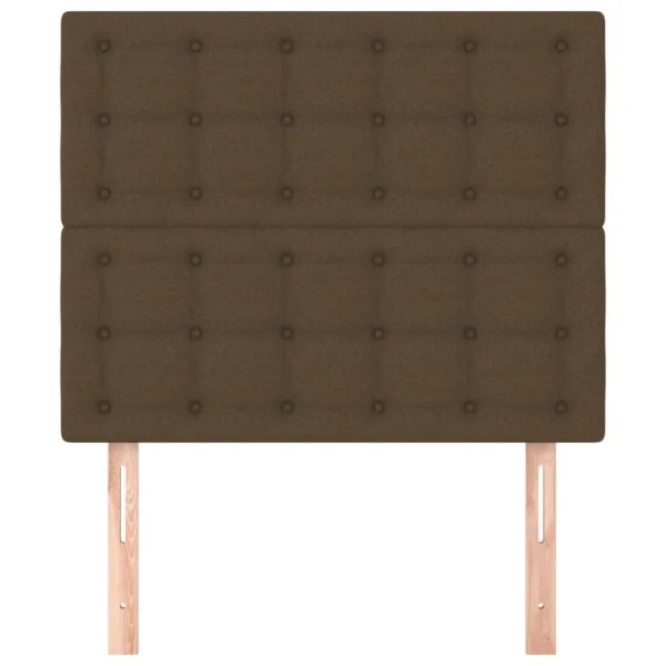 VidaXL Têtes De Lit 2 Pcs Marron Foncé 90x5x78/88 Cm Tissu grande promotion 4
