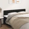 boutique en ligne VidaXL Têtes De Lit 2 Pcs Noir 100x5x78/88 Cm Similicuir 17