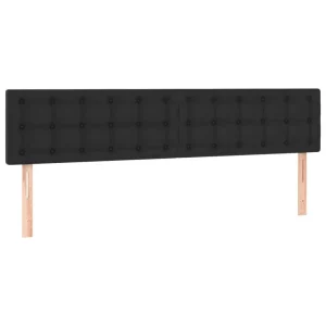 boutique en ligne VidaXL Têtes De Lit 2 Pcs Noir 100x5x78/88 Cm Similicuir 9