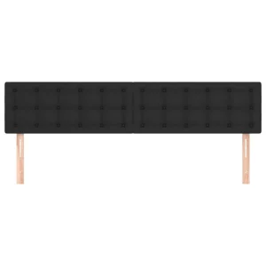 boutique en ligne VidaXL Têtes De Lit 2 Pcs Noir 100x5x78/88 Cm Similicuir 11