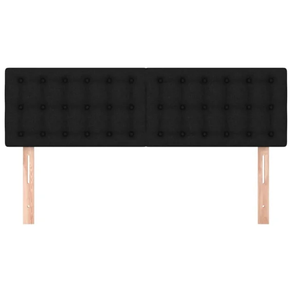 VidaXL Têtes De Lit 2 Pcs Noir 72x5x78/88 Cm Tissu achetez pas cher 4