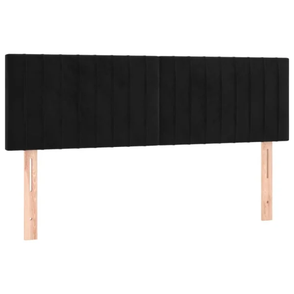 VidaXL Têtes De Lit 2 Pcs Noir 72x5x78/88 Cm Velours excellente qualité 3