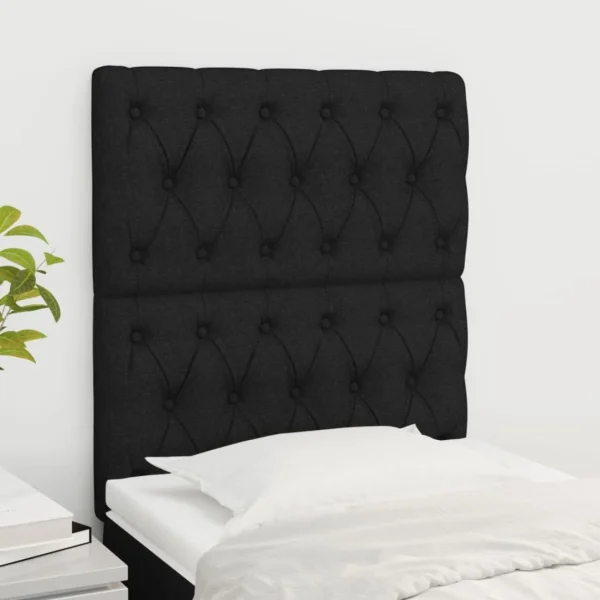 grand choix VidaXL Têtes De Lit 2 Pcs Noir 80x7x78/88 Cm Tissu 1