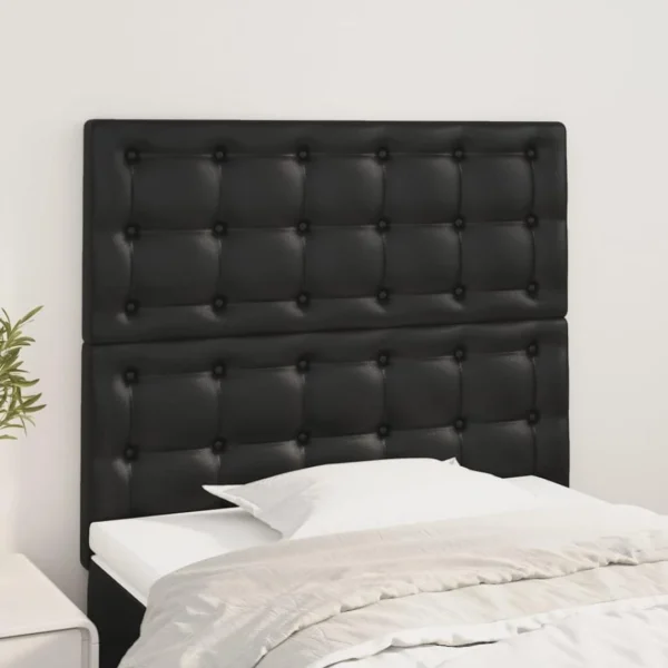 VidaXL Têtes De Lit 2 Pcs Noir 90x5x78/88 Cm Similicuir soldes en ligne 1