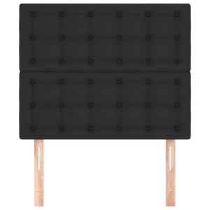 VidaXL Têtes De Lit 2 Pcs Noir 90x5x78/88 Cm Similicuir soldes en ligne 11