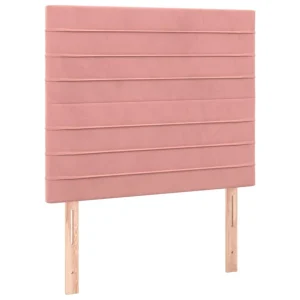 Meilleur Prix VidaXL Têtes De Lit 2 Pcs Rose 100x5x78/88 Cm Velours 9