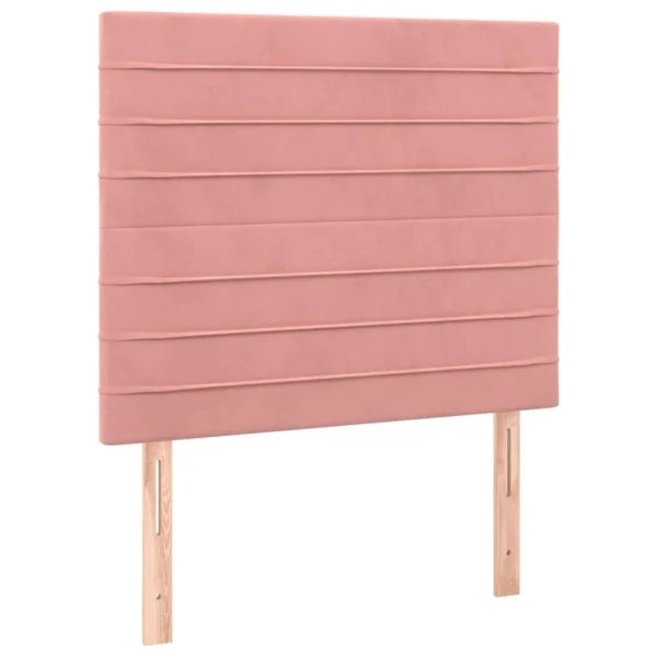 Meilleur Prix VidaXL Têtes De Lit 2 Pcs Rose 100x5x78/88 Cm Velours 3