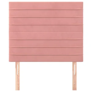 Meilleur Prix VidaXL Têtes De Lit 2 Pcs Rose 100x5x78/88 Cm Velours 11