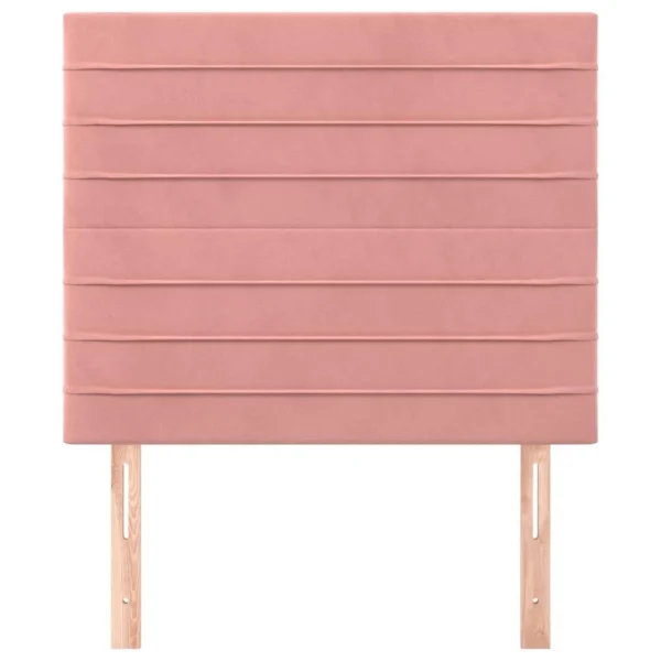 Meilleur Prix VidaXL Têtes De Lit 2 Pcs Rose 100x5x78/88 Cm Velours 4