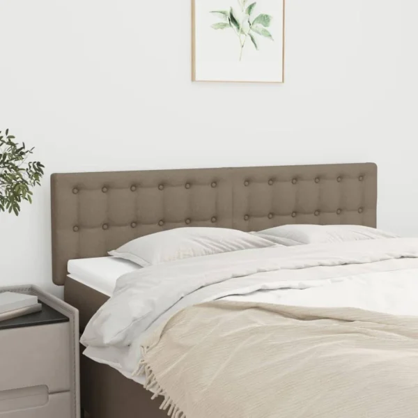 VidaXL Têtes De Lit 2 Pcs Taupe 72x5x78/88 Cm Tissu à prix imbattables 1