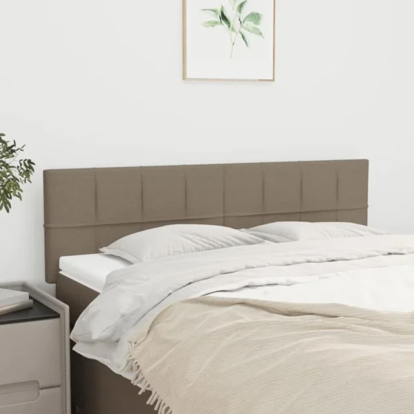 VidaXL Têtes De Lit 2 Pcs Taupe 72x5x78/88 Cm Tissu Large choix en ligne 1