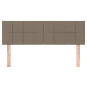 VidaXL Têtes De Lit 2 Pcs Taupe 72x5x78/88 Cm Tissu Large choix en ligne 11