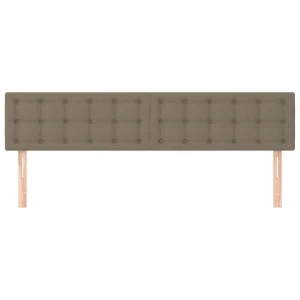 VidaXL Têtes De Lit 2 Pcs Taupe 80x5x78/88 Cm Tissu Boutique 11