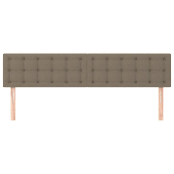 VidaXL Têtes De Lit 2 Pcs Taupe 80x5x78/88 Cm Tissu Boutique 4