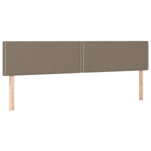 marque pas cher VidaXL Têtes De Lit 2 Pcs Taupe 80x5x78/88 Cm Tissu 9