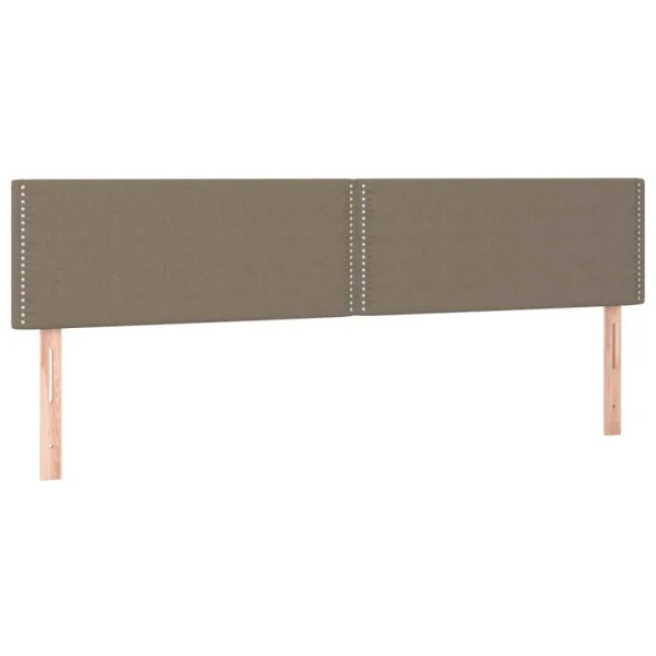 marque pas cher VidaXL Têtes De Lit 2 Pcs Taupe 80x5x78/88 Cm Tissu 3