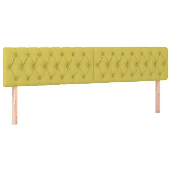 soldes VidaXL Têtes De Lit 2 Pcs Vert 100x7x78/88 Cm Tissu 3