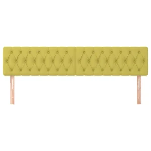 soldes VidaXL Têtes De Lit 2 Pcs Vert 100x7x78/88 Cm Tissu 11