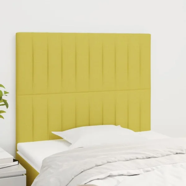 en ligne officielle VidaXL Têtes De Lit 2 Pcs Vert 90x5x78/88 Cm Tissu 1