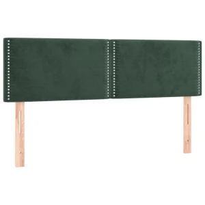 meilleur service VidaXL Têtes De Lit 2 Pcs Vert Foncé 72x5x78/88 Cm Velours 9