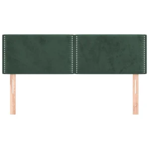 meilleur service VidaXL Têtes De Lit 2 Pcs Vert Foncé 72x5x78/88 Cm Velours 11