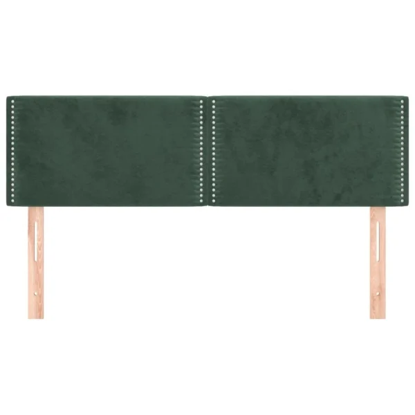meilleur service VidaXL Têtes De Lit 2 Pcs Vert Foncé 72x5x78/88 Cm Velours 4