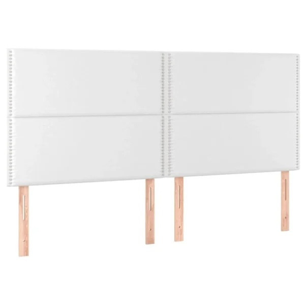 VidaXL Têtes De Lit 4 Pcs Blanc 80x5x78/88 Cm Similicuir magasin en ligne france 3