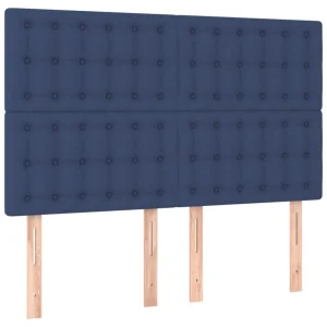 VidaXL Têtes De Lit 4 Pcs Bleu 72x5x78/88 Cm Tissu boutiqued pas cher 9