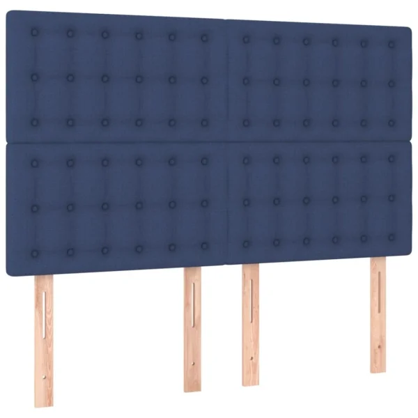 VidaXL Têtes De Lit 4 Pcs Bleu 72x5x78/88 Cm Tissu boutiqued pas cher 3