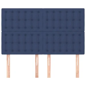 VidaXL Têtes De Lit 4 Pcs Bleu 72x5x78/88 Cm Tissu boutiqued pas cher 11