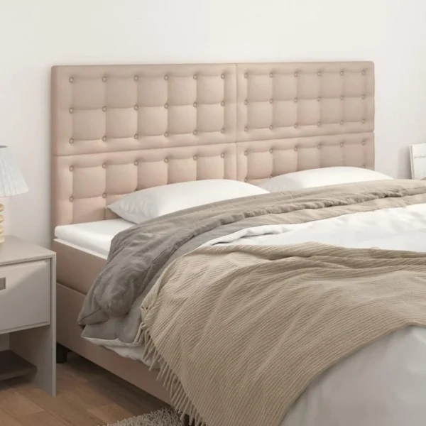 VidaXL Têtes De Lit 4 Pcs Cappuccino 100x5x78/88 Cm Similicuir exclusivement disponibles 1