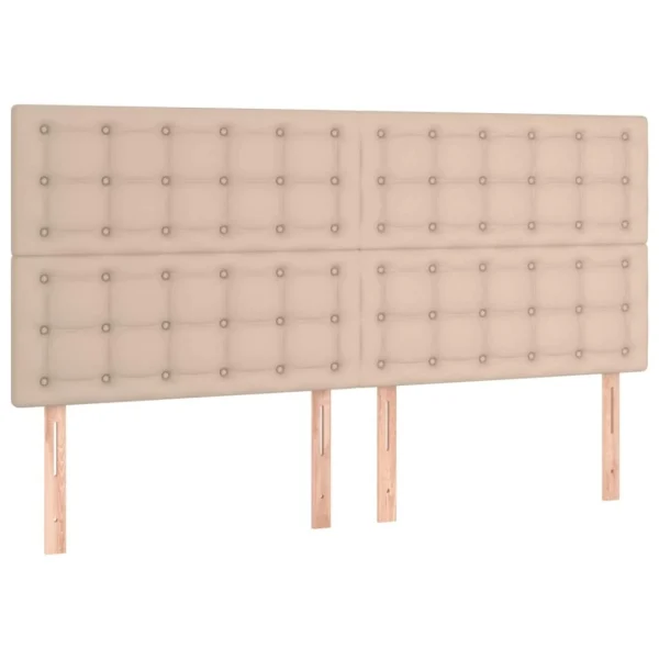 VidaXL Têtes De Lit 4 Pcs Cappuccino 100x5x78/88 Cm Similicuir exclusivement disponibles 3