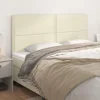 boutique paris VidaXL Têtes De Lit 4 Pcs Crème 100x5x78/88 Cm Similicuir 19