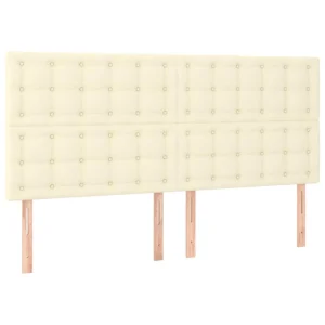 VidaXL Têtes De Lit 4 Pcs Crème 100x5x78/88 Cm Similicuir Paris 9