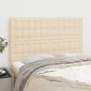prix de gros VidaXL Têtes De Lit 4 Pcs Crème 72x5x78/88 Cm Tissu 17