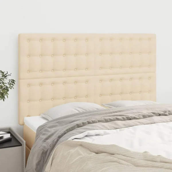 prix de gros VidaXL Têtes De Lit 4 Pcs Crème 72x5x78/88 Cm Tissu 1